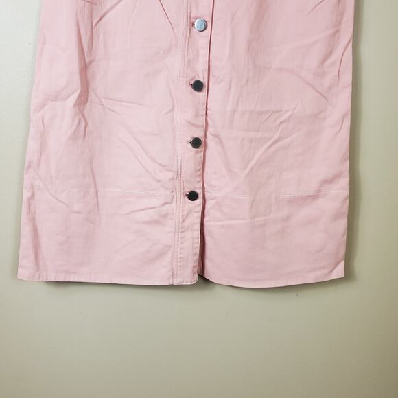 Elizabeth and James Merritt Button Front Midi Skirt in Pink Size 2 - Picture 4 of 10